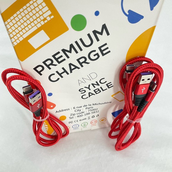 3 PACKS  3FT CABLES COMPATIBLE FOR MICRO USB DEVICES - Picture 2 of 2